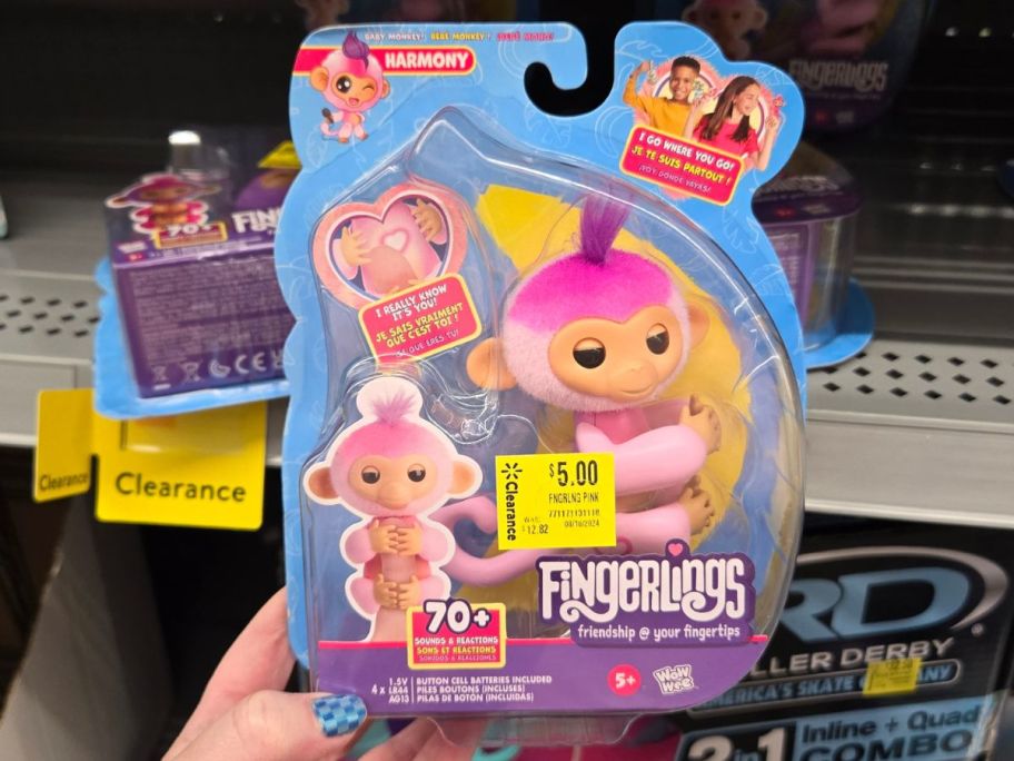 A box containing a Fingerlings Toy 