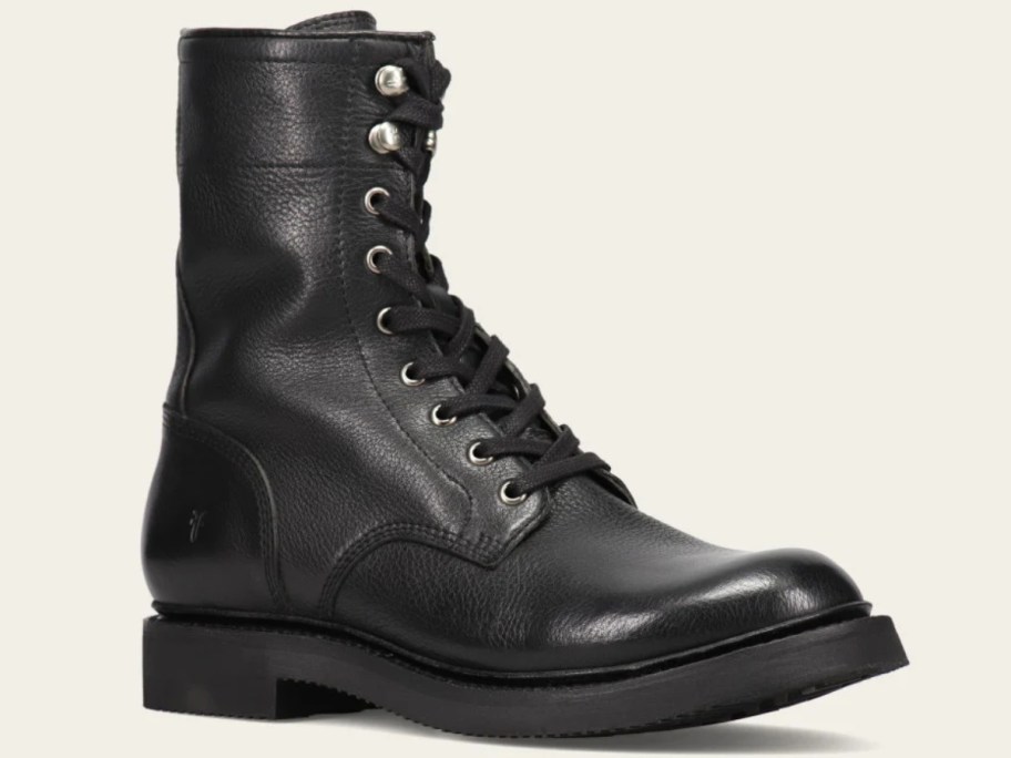 men's black leather lace up onlinebat boot