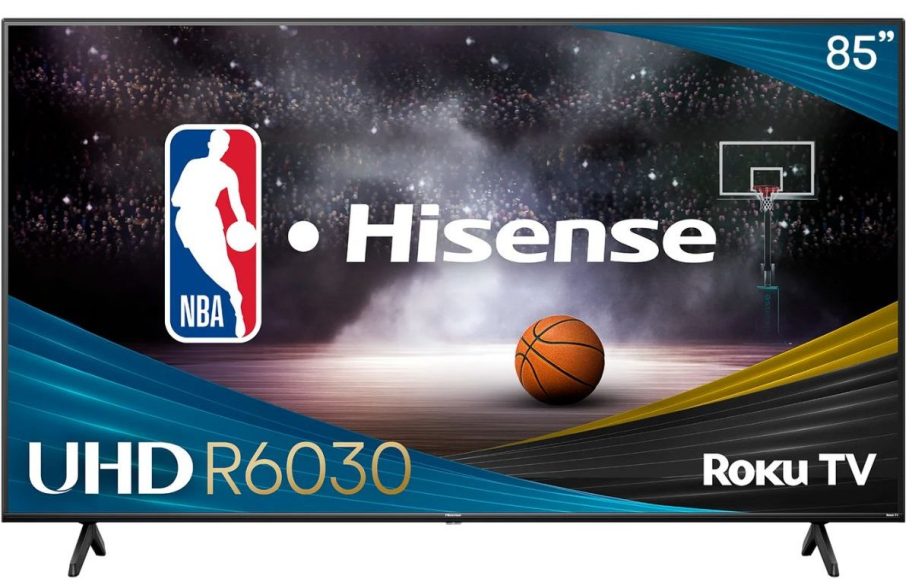 Hisense 85" Class R6 Series 4K UHD Roku Smart TV stock image