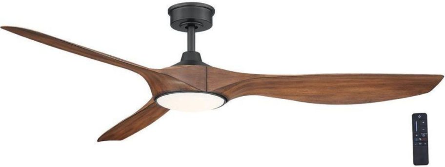 Home Decorators Collection Marlon 66" Integrated LED Ceiling Fan w/ Light & Remote Control 