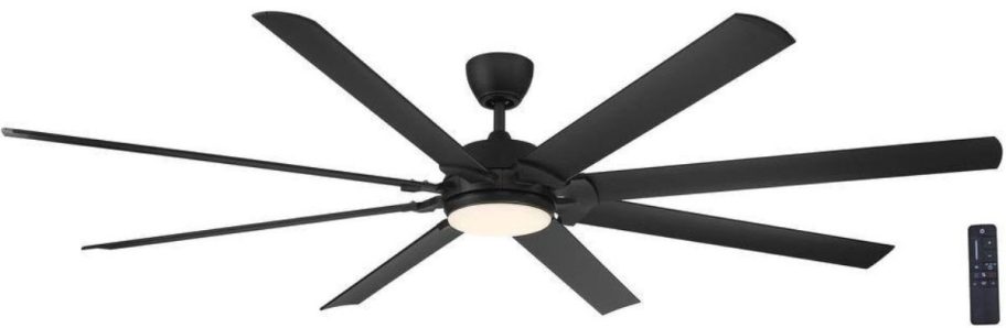 Home Decorators Collection Glenmeadow 84" Integrated LED Ceiling Fan w/ Light & Remote Control 