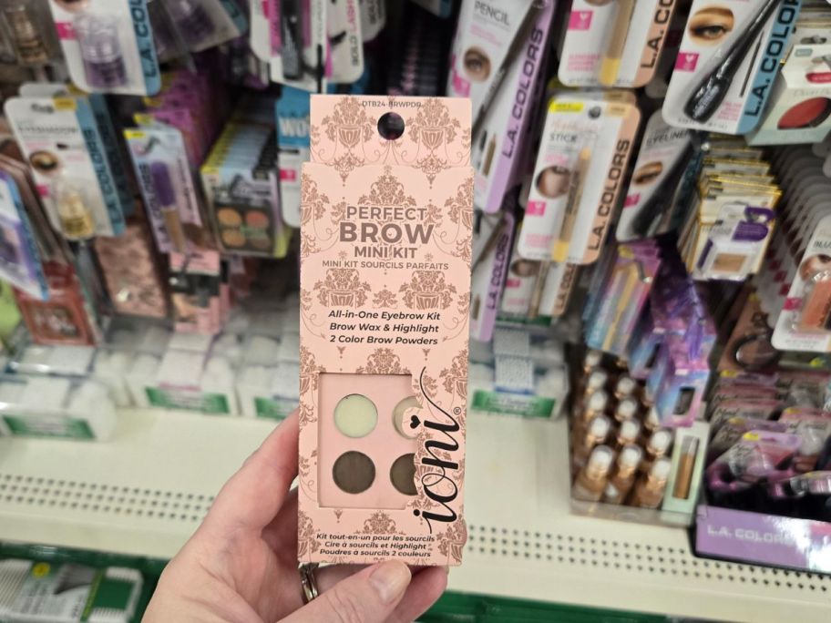 Ioni Perfect Brow Mini Kit in hand in store