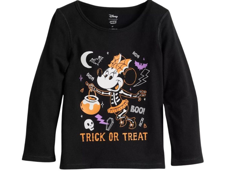 Jumping Beans Disney's Minnie Mouse Trick or Treat Long Sleeve Adaptive Tee