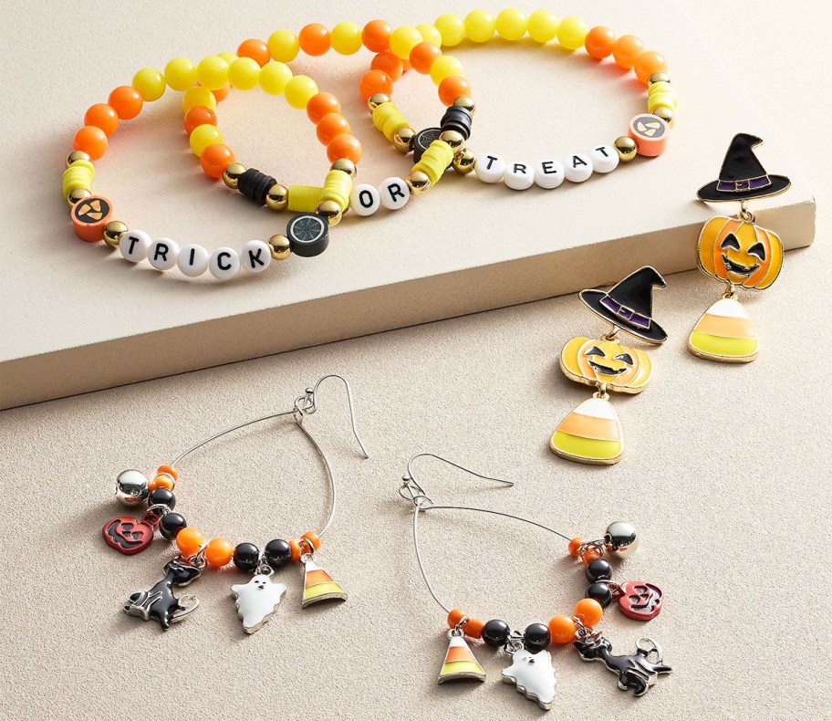 halloween bracelets and earring sets