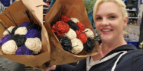 Halloween-Ready! Orange & Black Paper Flower Bouquets at Lowe’s for Just $19.98