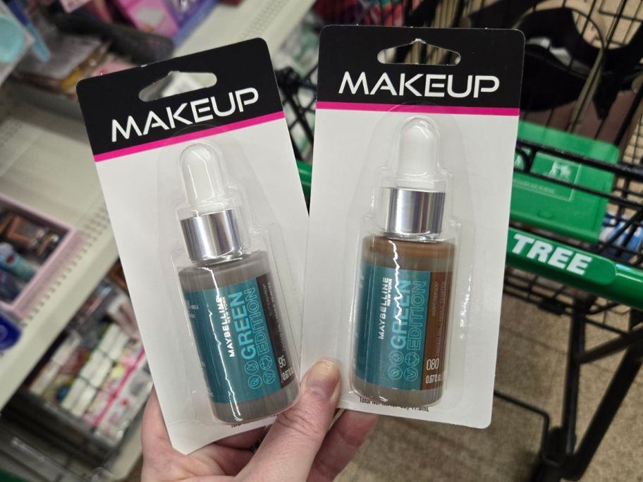 Maybelline Green Edition Superdrop Tinted Oil Makeup 0.67oz in hand in store