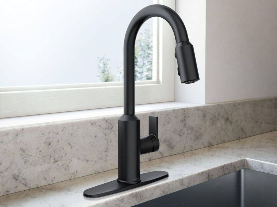 Moen Single-Handle Pull-Down Sprayer Kitchen Faucet in Matte Black