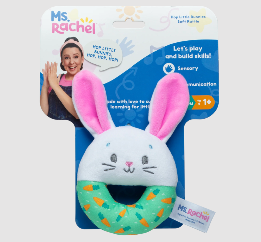 Ms. Rachel Soft Bunny Rattle