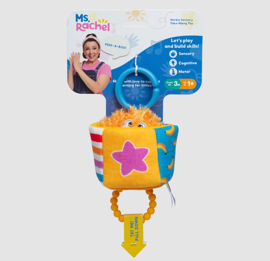 The Ms. Rachel Herbie Sensory Take Along Toy for kids