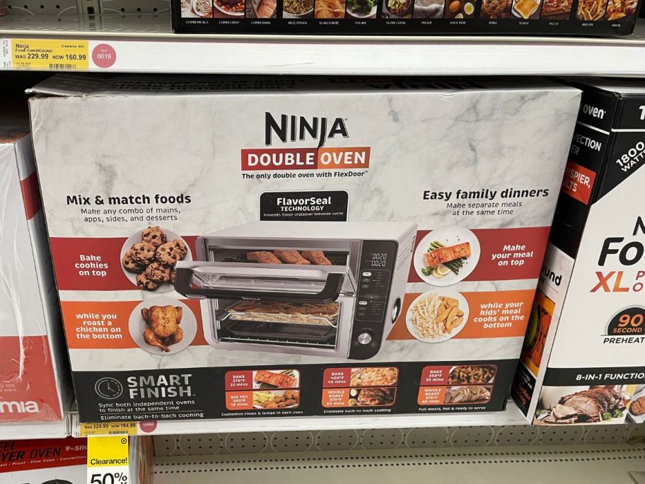 Ninja 12-in-1 Double Oven w/ FlexDoor, FlavorSeal & Smart Finish, Rapid Top Oven, Convection & Air Fry Bottom Oven in box in store