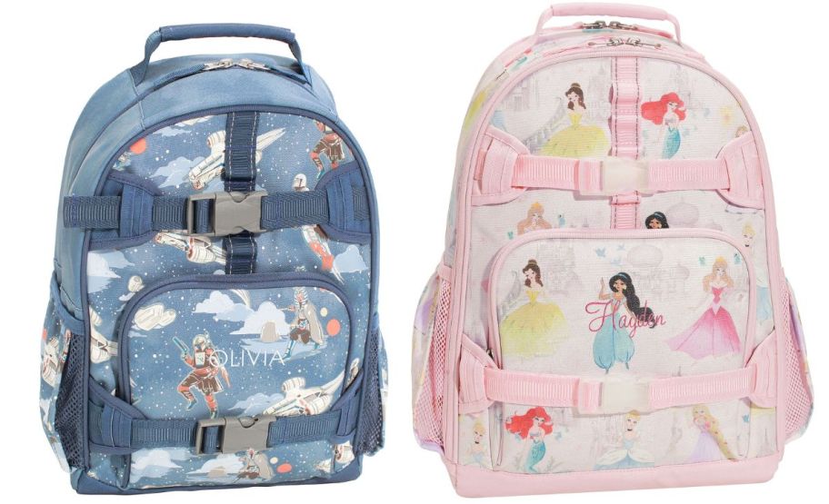 two pottery barn kids backpacks