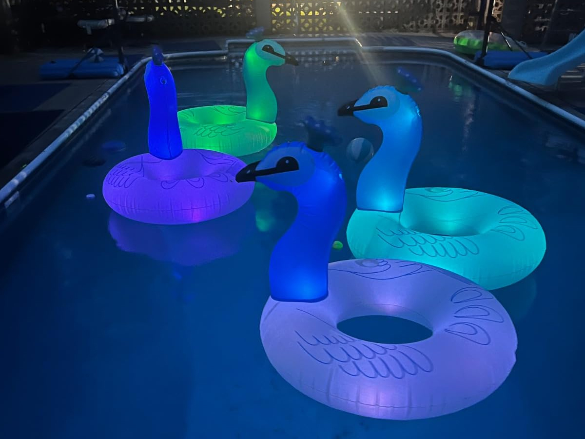 Light-Up Peacock Pool Float 2-Pack Only $19.92 on Amazon | Just $9.96 Each