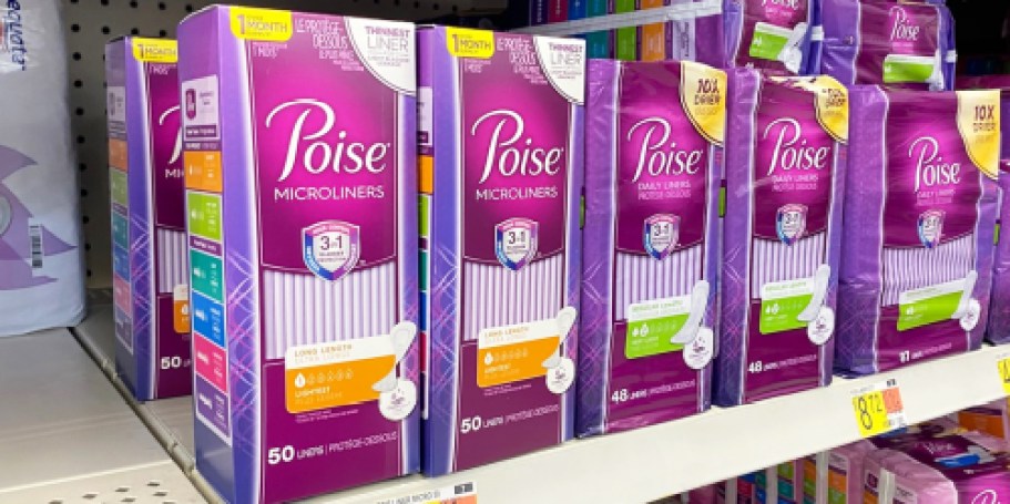 GO! Stackable Poise Coupons on Amazon | Microliners 54-Count ONLY $1 Shipped