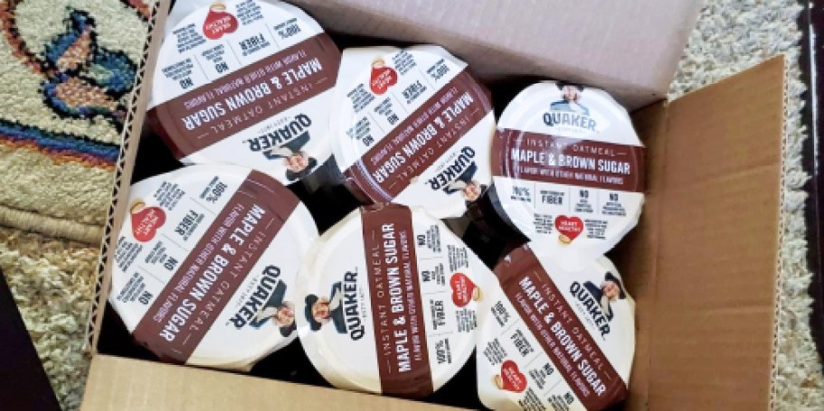 Quaker Instant Oatmeal Cups 12-Pack Just $8.50 Shipped on Amazon