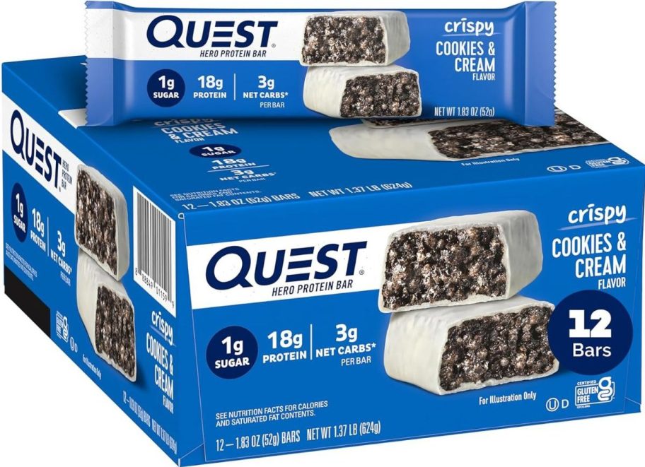 Quest Crispy Cookies & Cream Bars