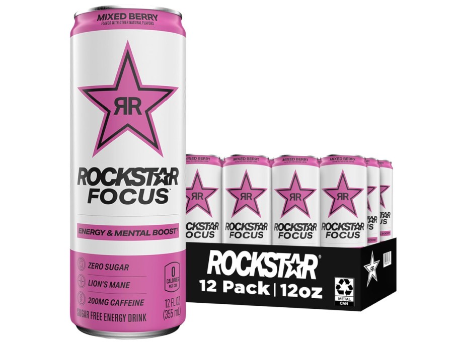 Rockstar Focus in Mixed Berry 12oz Cans