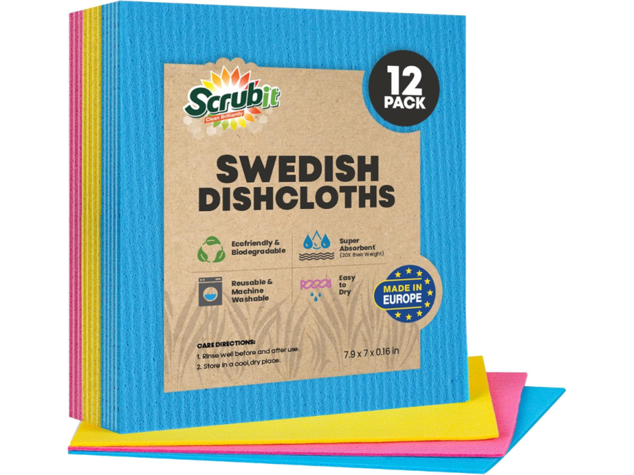 ScrubIt Swedish Dish Cloths 12-Pack