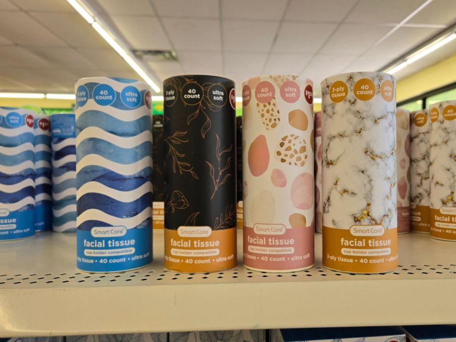 Smart Care Facial Tissue on shelf in store