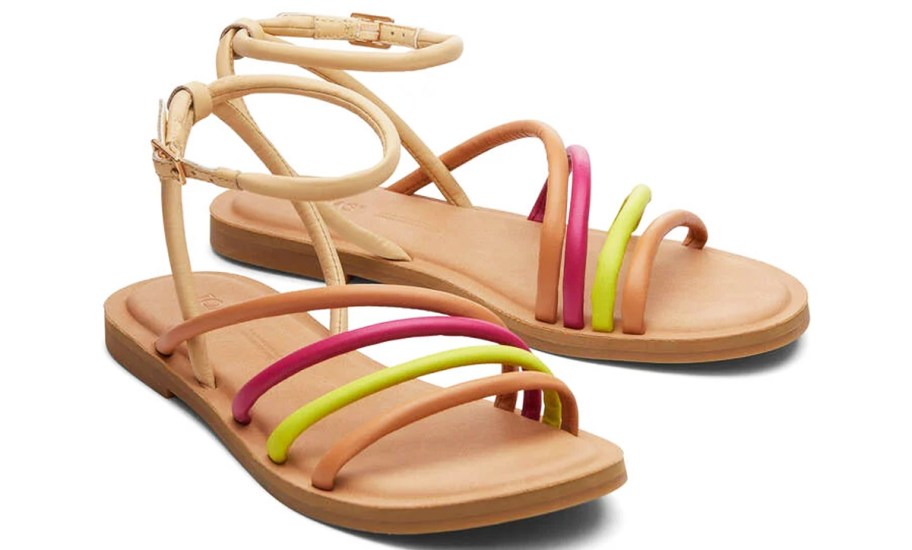 pair of colorful strappy sandals