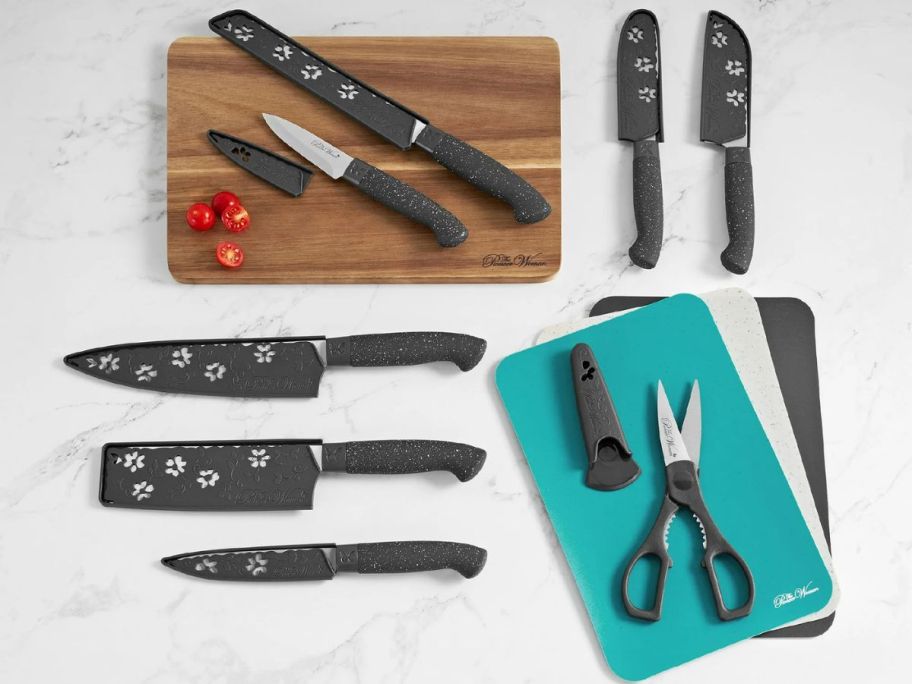 The Pioneer Woman 20-Piece Stainless Steel Cutlery Set in Charcoal Speckle