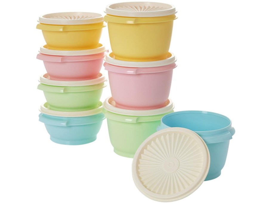 colorful assortment of Tupperware Mini Bowls Set