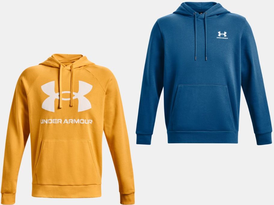 Stock images of two men's under armour Hoodies