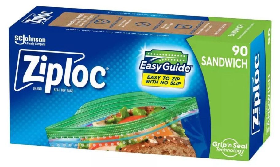 Ziploc Sandwich Bags 90-Count stock image