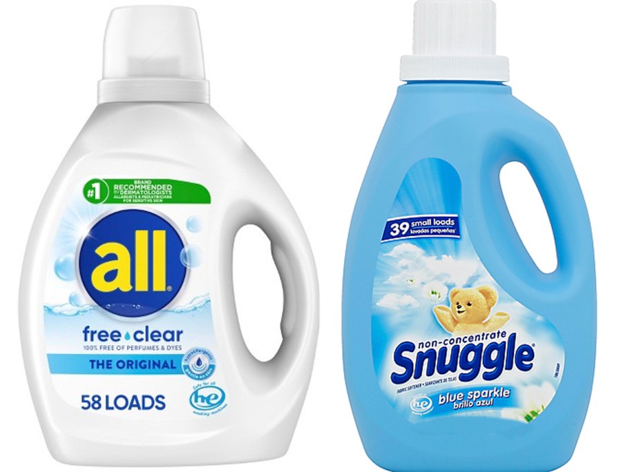 all detergent and snuggle fabric softener
