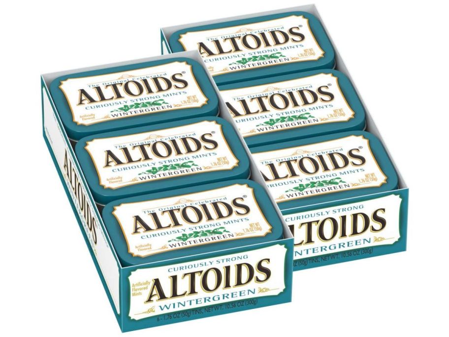 Altoids Classic Wintergreen Breath Mints 1.76oz 12-Pack stock image