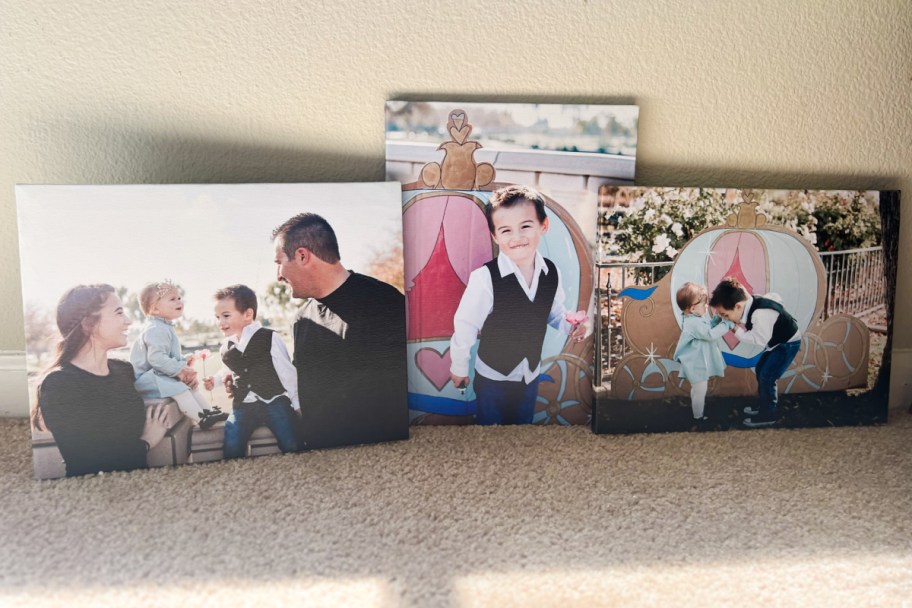 three photo canvases