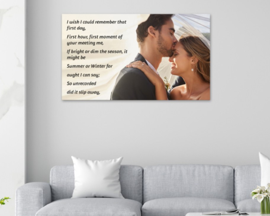 song lyrics on wedding canvas