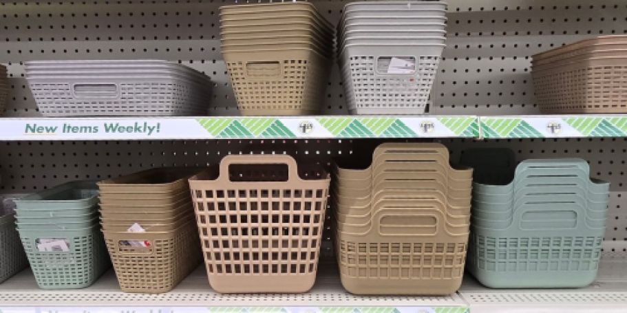 Get Organized with Dollar Tree Storage Baskets from $1.25!