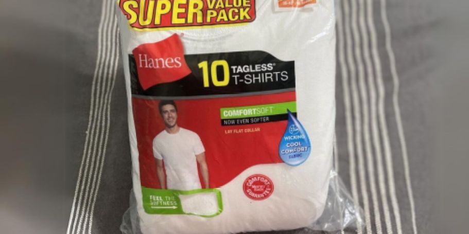 Hanes Men’s T-Shirts 10-Pack $16.90 on Target.online (Regularly $27) | Just $1.69 Each!