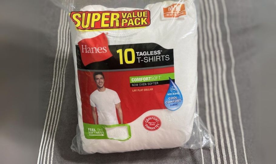 Hanes Men’s T-Shirts 10-Pack Only $16.90 on Target.online (Regularly $27) | Just $1.69 Per Shirt