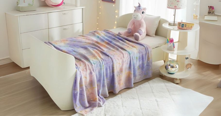 Kids Plush Pillow & Throw Blanket Set Just $7.42 on Walmart.online | 4 Cute Styles!