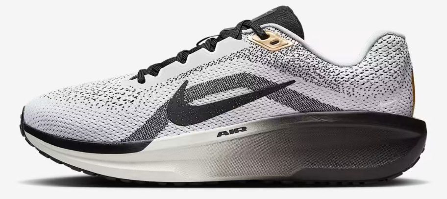 black and grey Nike Winflo 11 SE Men's Road Running Shoe stock image