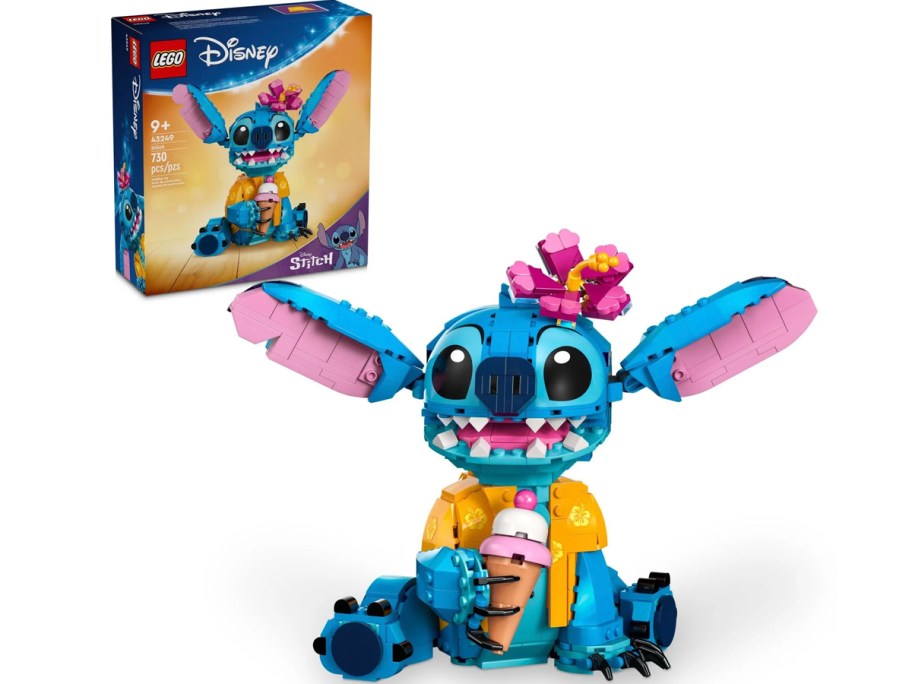 lego stitch holding ice cream