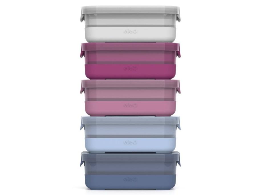 stock image of storage containers in different colors