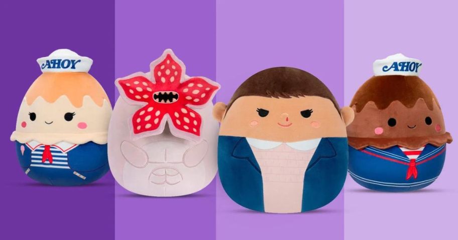 four stranger things squishmallows stock images