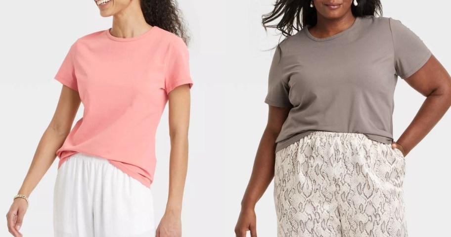 women wearing different color tshirts and pants