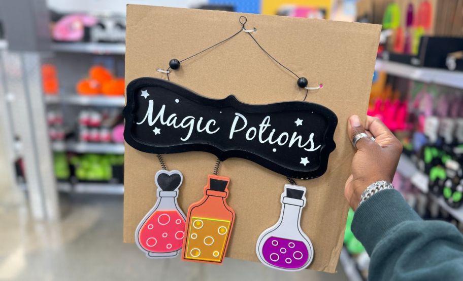 magic potions wooden wall sign