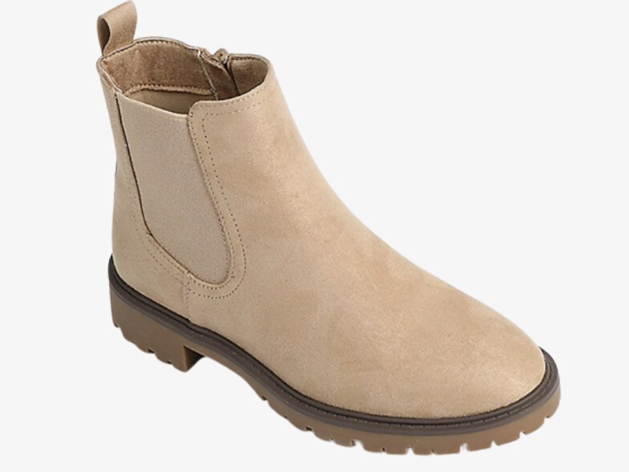 taupe color Chelsea style women's boot