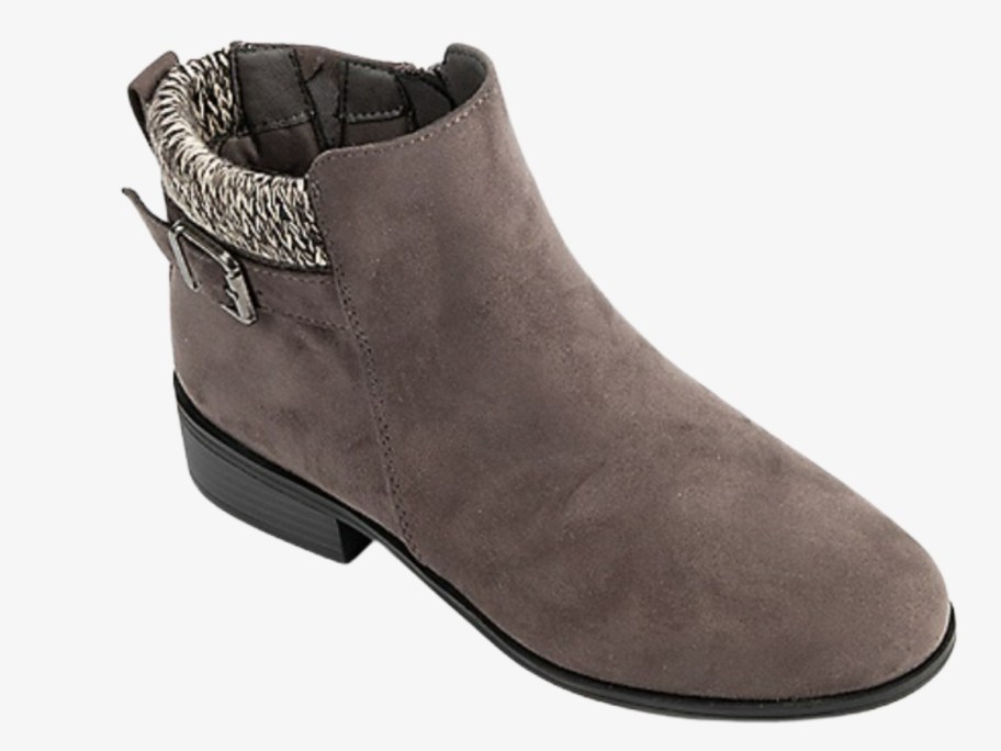 women's grey sweater ankle boot