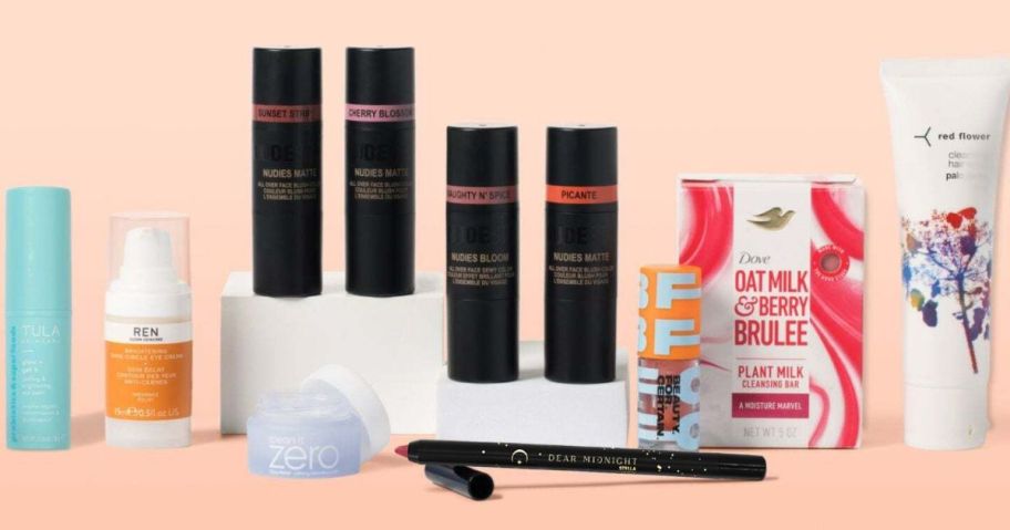 The Contents of the Allure September Beauty Box with Nudestix, Tula Eye Balms and more