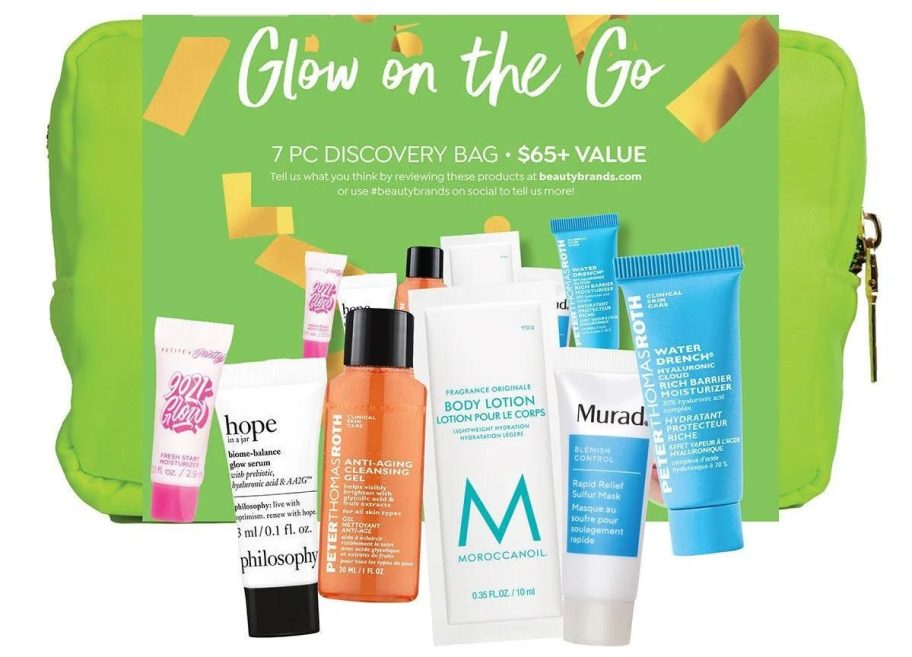 Beauty Brands Glow On The Go Discovery Bag stock image