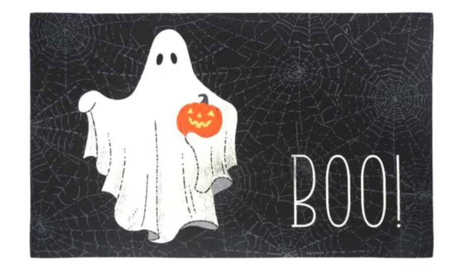 Boo ghost Halloween doormat from Joann Fabrics