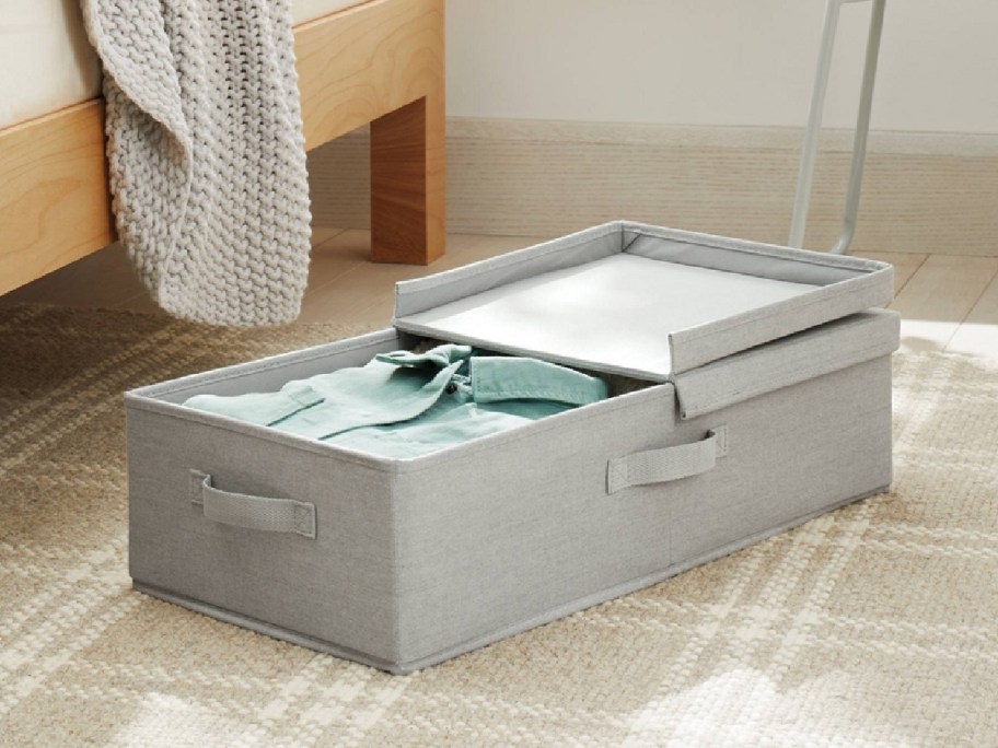 Brightroom Underbed Fabric Bin with Lid