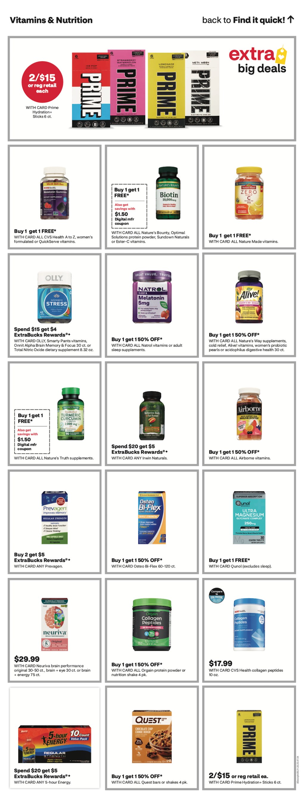 page from CVS ad