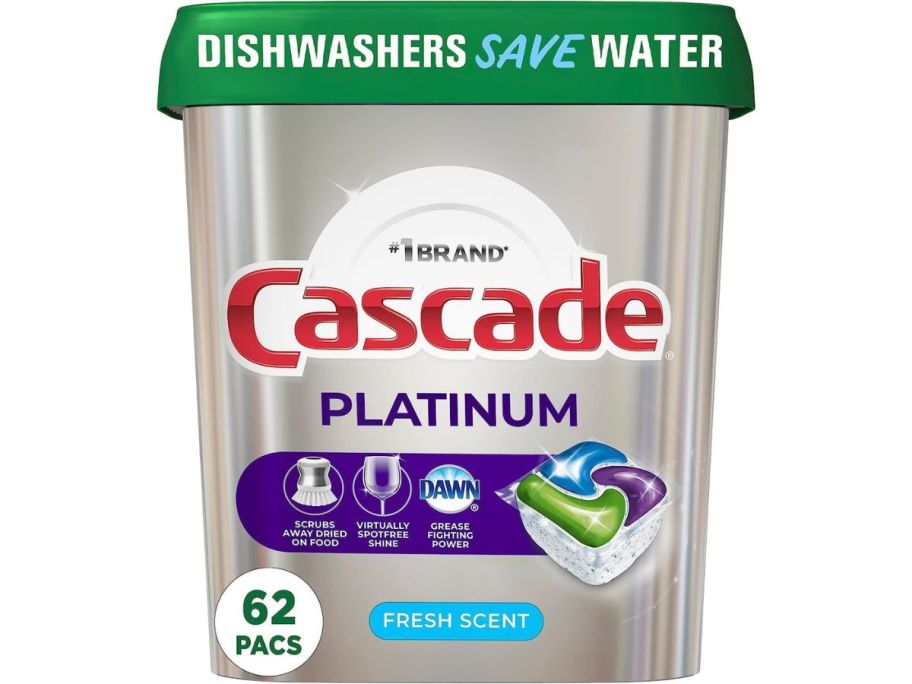 Cascade Platinum Fresh Scent 62-Count box