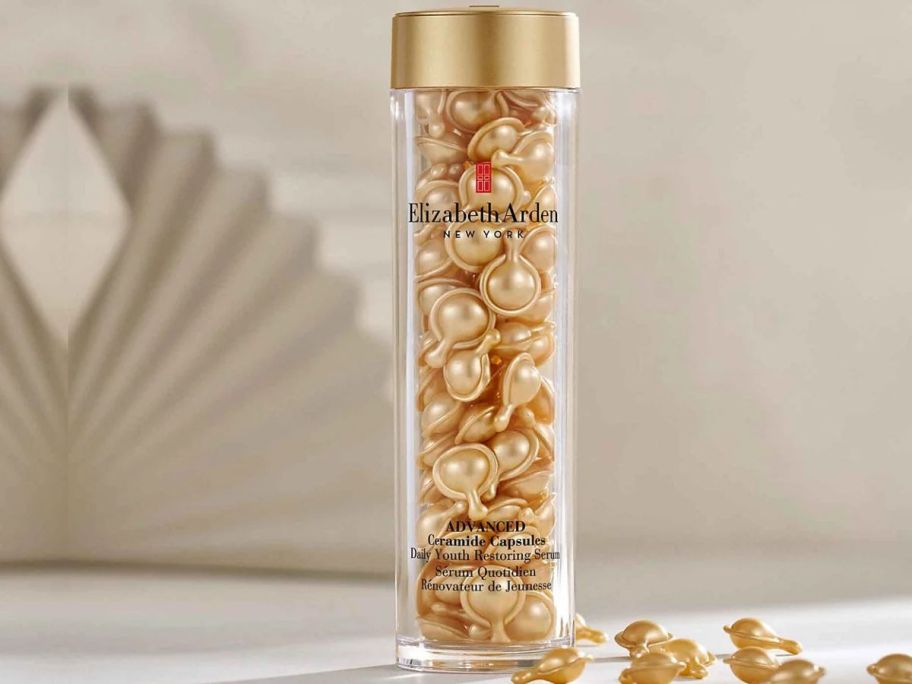 A tube of Elizabeth Arden Advanced Ceramide Capsules